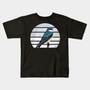 Tree Swallow Bird Illustration Kids T-Shirt